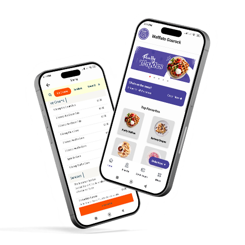 Wafflato Gourock App mockup